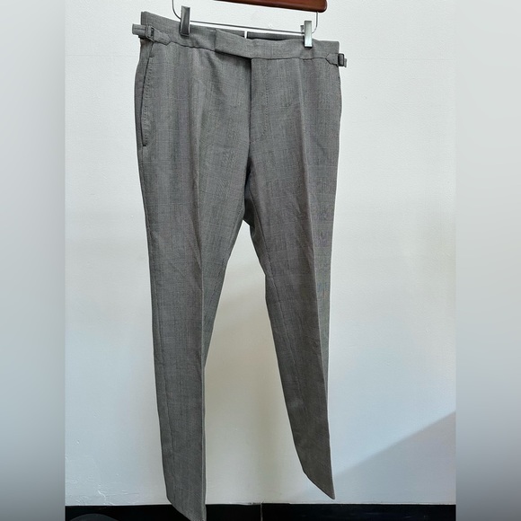 Tom Ford 3 Piece Suit Wool Peak Lapel Glen Plaid Check Jacket Vest Trousers 50R - Picture 9 of 15